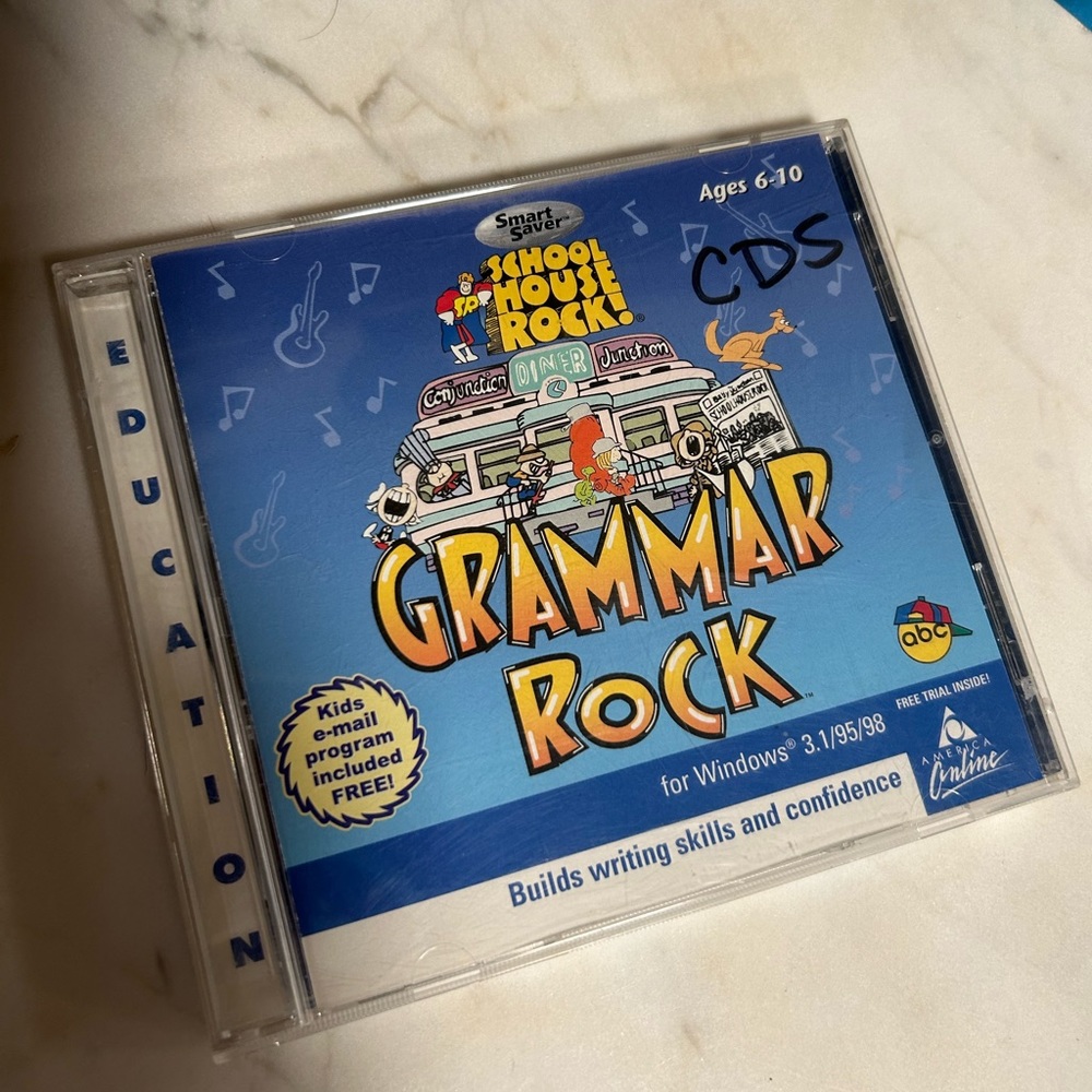 School house rock grammar- classic ! Computer disc learning program